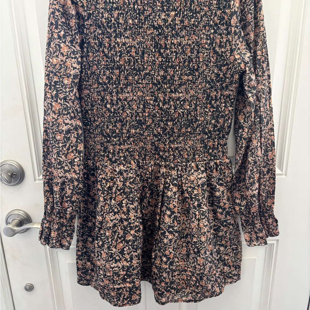 Cleobella Floral Smocked Mini Dress L - Picture 4 of 10